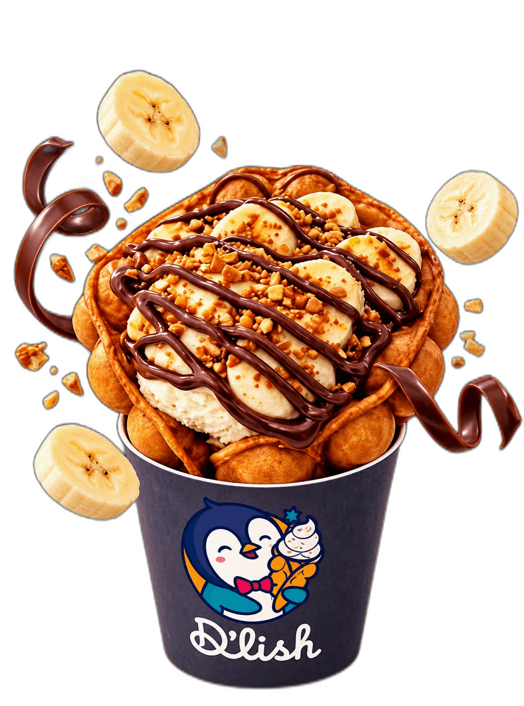 Banana Split Waffle